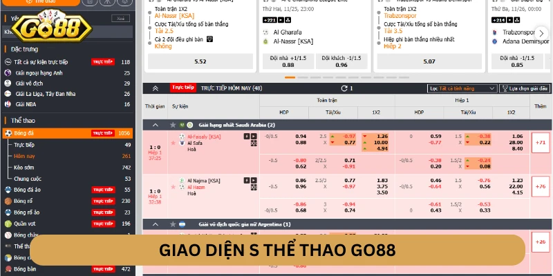 Giao diện S thể thao GO88