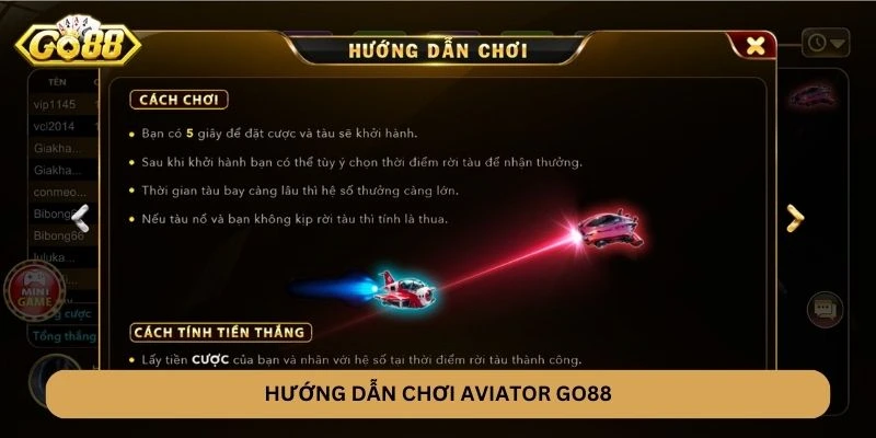 Luật chơi Aviator GO88