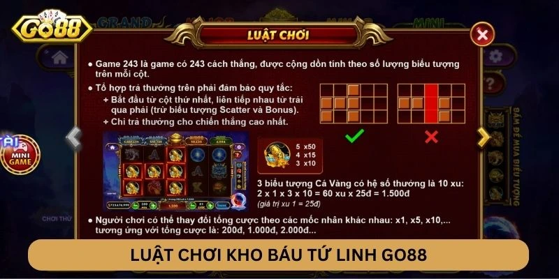 Luật chơi Kho Báu Tứ Linh GO88