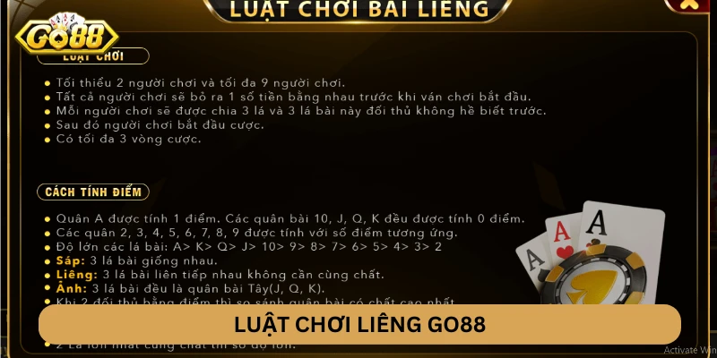 Luật chơi Liêng GO88