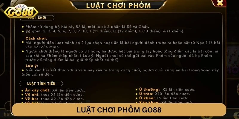 Luật chơi Phỏm GO88