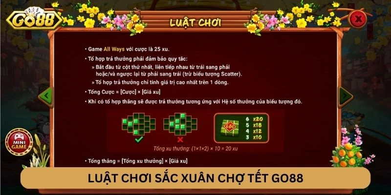 Luật chơi Sắc Xuân Chợ Tết GO88