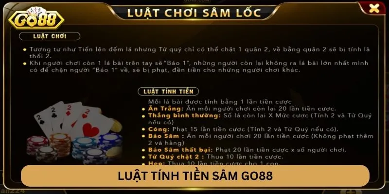 Luật tính tiền Sâm GO88