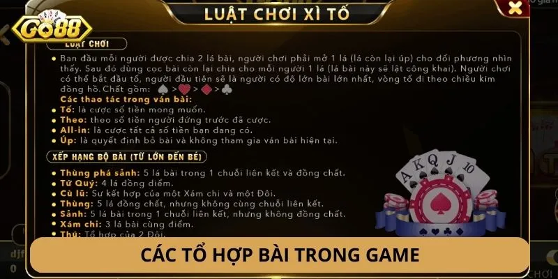 Tổ hợp bài Xì tố GO88